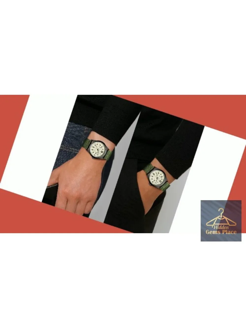 Men's Military Analog Quartz Watch, 42MM Nylon Strap, Date & Luminous